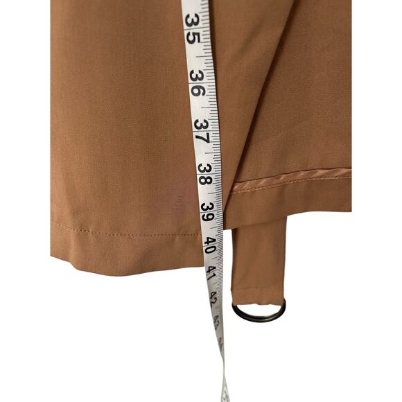 Glamorous Ladies Jacket Sm Camel Sleeveless Open Front Waterfall Draped Kimono - Picture 11 of 12